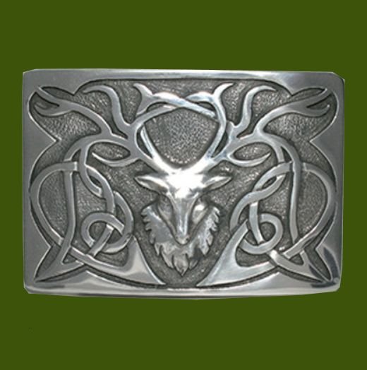 Image 0 of Proud Stag Polished Finish Mens Stylish Pewter Kilt Belt Buckle