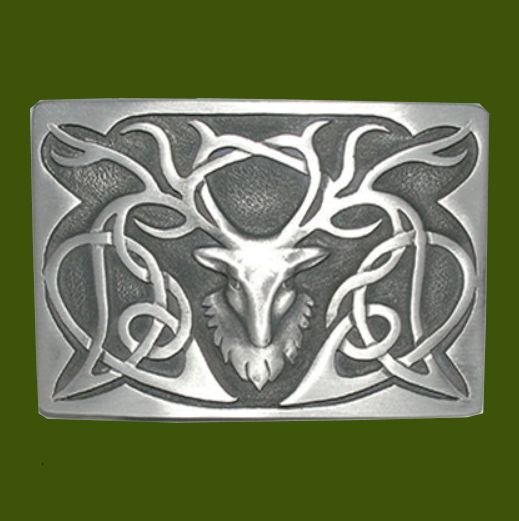 Image 0 of Proud Stag Matt Finish Mens Stylish Pewter Kilt Belt Buckle