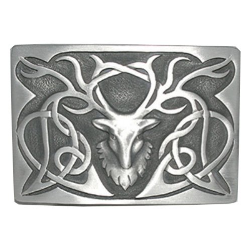 Image 1 of Proud Stag Matt Finish Mens Stylish Pewter Kilt Belt Buckle