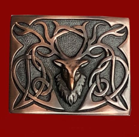 Image 0 of Proud Stag Mens Chocolate Bronze Kilt Belt Buckle