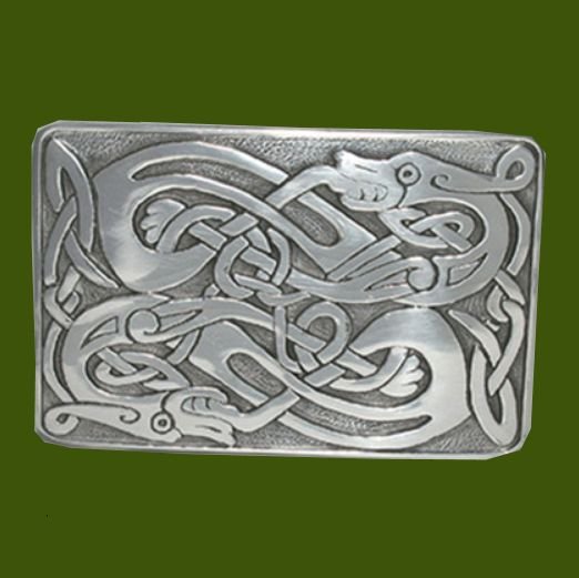 Image 0 of Zoomorphic Polished Finish Mens Stylish Pewter Kilt Belt Buckle