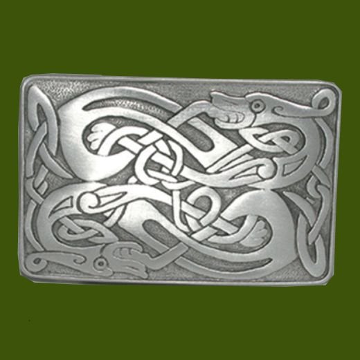 Image 0 of Zoomorphic Matt Finish Mens Stylish Pewter Kilt Belt Buckle