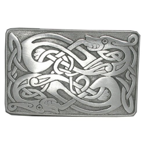 Image 1 of Zoomorphic Matt Finish Mens Stylish Pewter Kilt Belt Buckle