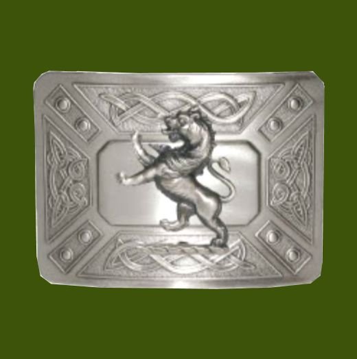 Image 0 of Celtic Dress Knotwork Lion Rampant Antique Mens Stylish Pewter Kilt Belt Buckle