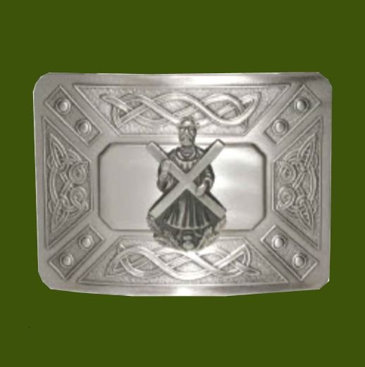 Image 0 of Celtic Dress Knotwork St Andrews Antique Mens Stylish Pewter Kilt Belt Buckle