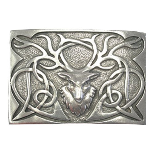 Image 1 of Proud Stag Polished Finish Mens Stylish Pewter Utility Kilt Belt Buckle