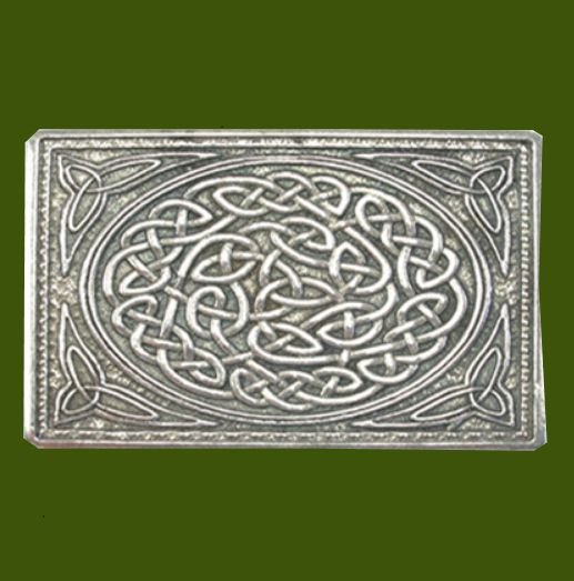 Image 0 of Celtic Knotwork Polished Finish Mens Stylish Pewter Utility Kilt Belt Buckle