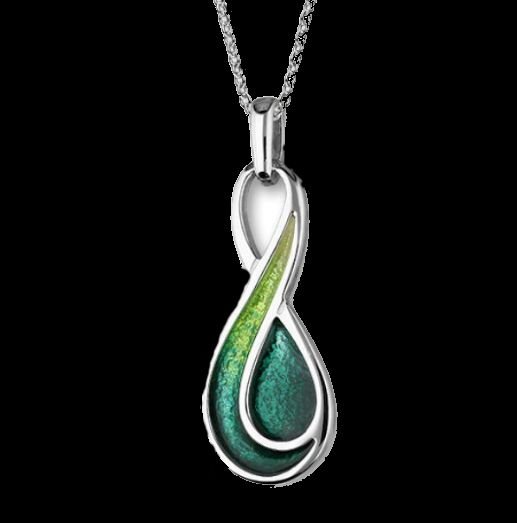 Image 0 of Prairie Enamel Cedar Endless Infinity Sterling Silver Pendant