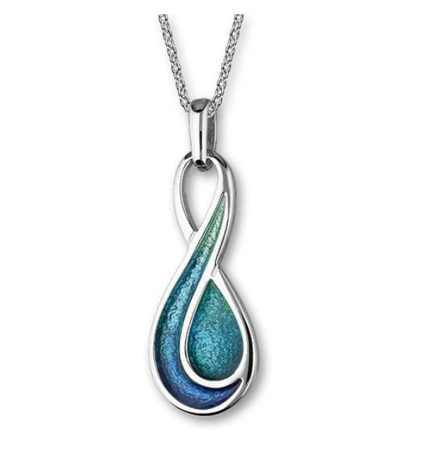 Image 1 of Mangrove Enamel Cedar Endless Infinity Sterling Silver Pendant