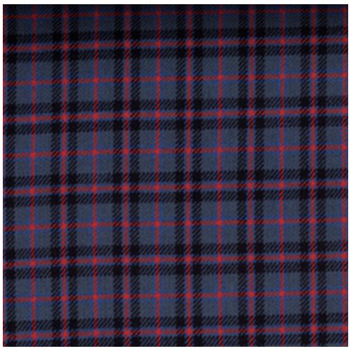 Image 1 of Blue Red Small Check Balmoral Double Width 11oz Polyviscose Tartan Fabric