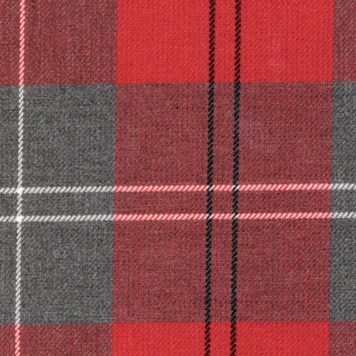 Image 1 of Grey Red Check Balmoral Double Width 11oz Polyviscose Tartan Fabric
