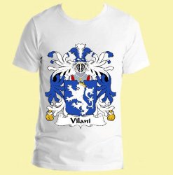 Villani Italian Coat of Arms Surname Adult Unisex Cotton T-Shirt