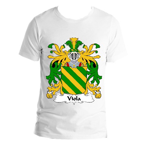 Image 1 of Viola Italian Coat of Arms Surname Adult Unisex Cotton T-Shirt