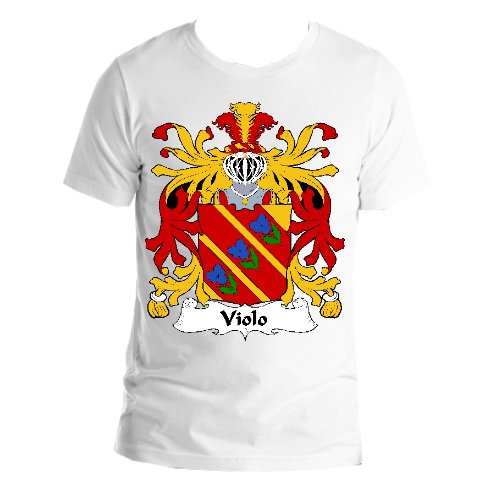 Image 1 of Violo Italian Coat of Arms Surname Adult Unisex Cotton T-Shirt