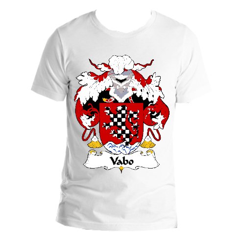 Image 1 of Vabo Spanish Coat of Arms Surname Adult Unisex Cotton T-Shirt