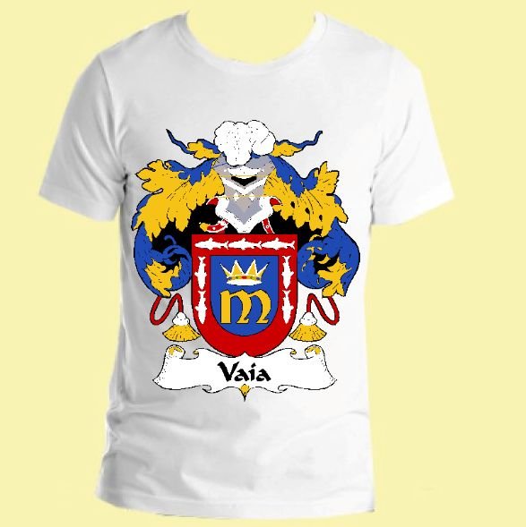 Image 0 of Vaia Spanish Coat of Arms Surname Adult Unisex Cotton T-Shirt