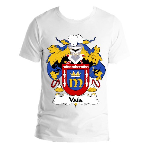 Image 1 of Vaia Spanish Coat of Arms Surname Adult Unisex Cotton T-Shirt