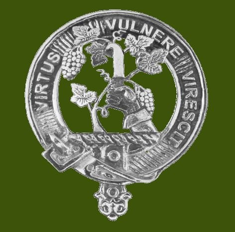 Image 0 of Burnett Clan Cap Crest Stylish Pewter Clan Burnett Badge