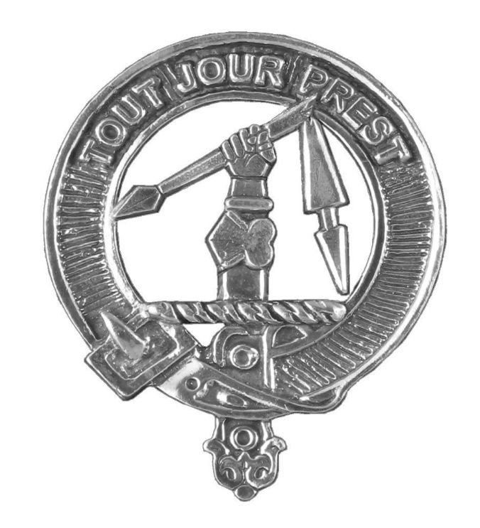 Image 1 of Carmichael Clan Cap Crest Stylish Pewter Clan Carmichael Badge