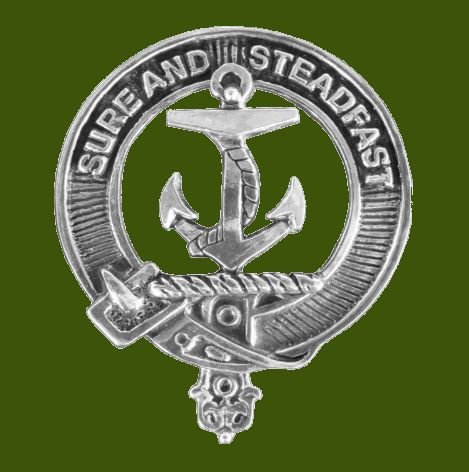 Image 0 of Clark Clan Cap Crest Stylish Pewter Clan Clark Badge