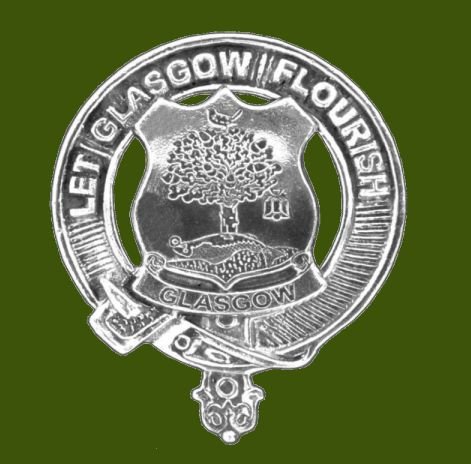 Image 0 of City Of Glasgow Cap Crest Stylish Pewter City Of Glasgow Badge
