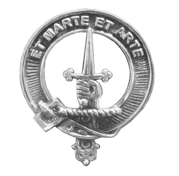 Image 1 of Bain Clan Cap Crest Sterling Silver Clan Bain Badge
