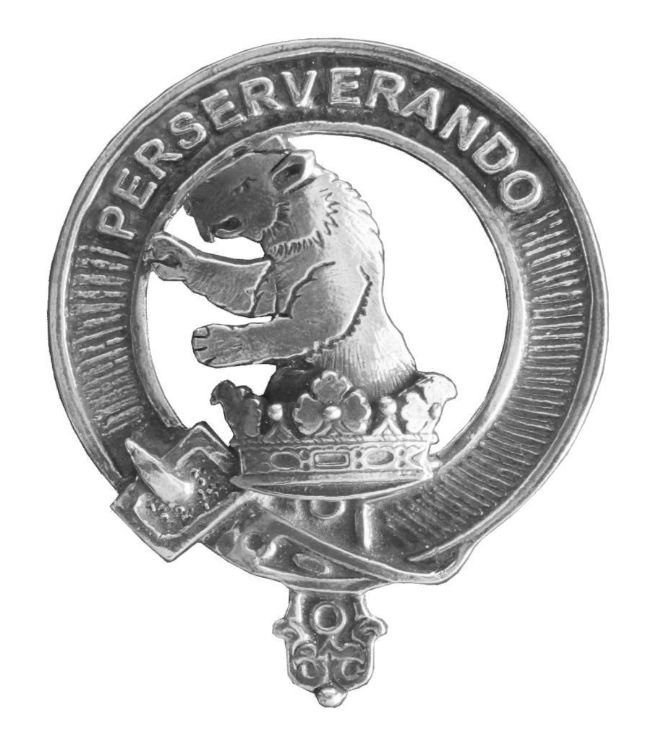 Image 1 of Beveridge Clan Cap Crest Sterling Silver Clan Beveridge Badge