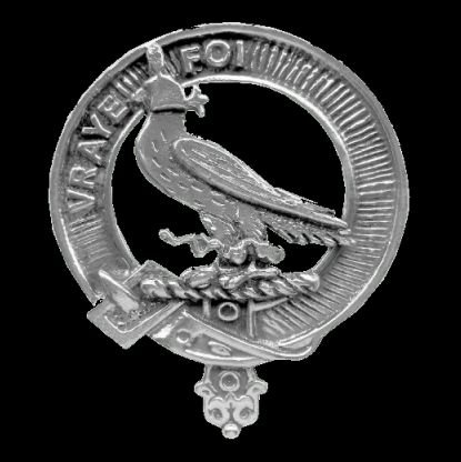 Image 0 of Boswell Clan Cap Crest Sterling Silver Clan Boswell Badge