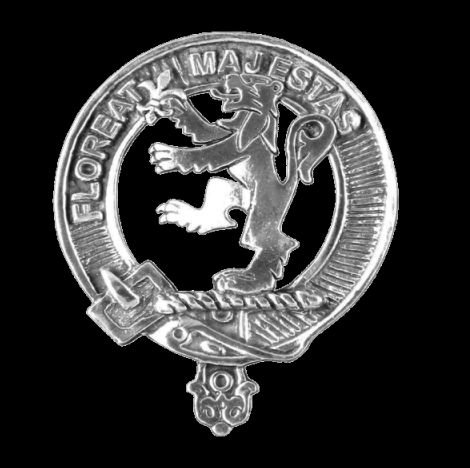 Image 0 of Brown Clan Cap Crest Sterling Silver Clan Brown Badge