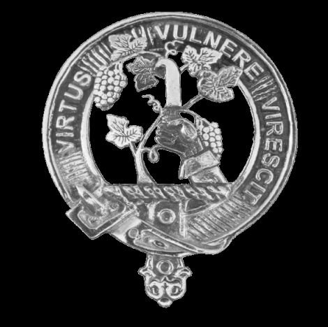 Image 0 of Burnett Clan Cap Crest Sterling Silver Clan Burnett Badge