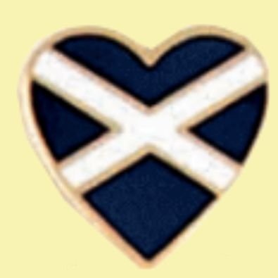 Image 0 of Heart Of Scotland Saltire Enamel Badge Lapel Pin Set x 3