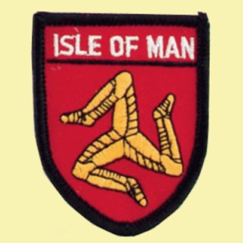 Image 0 of Isle Of Man County Flag Badge Embroidered Cloth Patch Set x 3