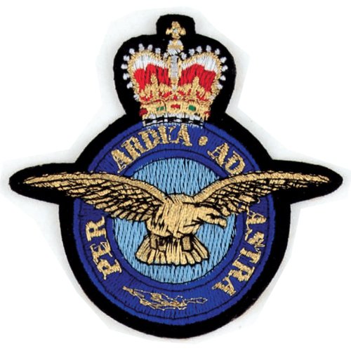 Image 1 of Royal Air Force Military Badge Embroidered Cloth Patch Set x 3