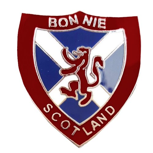 Image 1 of Bonnie Scotland Rampant Lion Saltire Flag Shield Enamel Badge Lapel Pin Set x 3