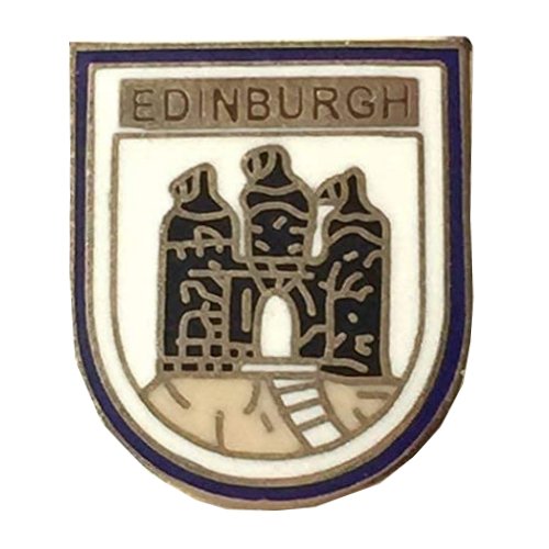 Image 1 of Edinburgh Castle Shield Enamel Badge Lapel Pin Set x 3