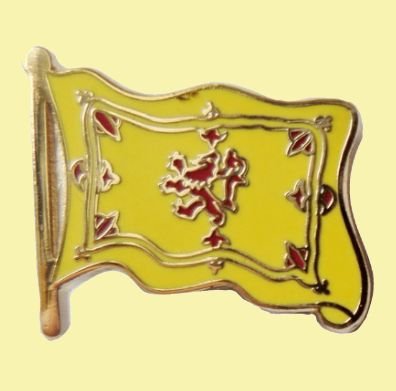 Image 0 of Lion Rampant Waving Flag Enamel Badge Lapel Pin Set x 3