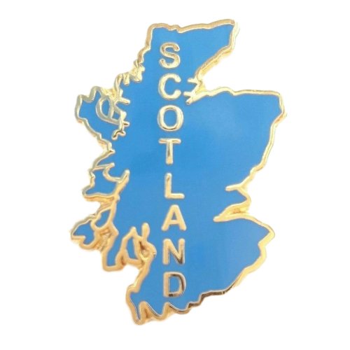 Image 1 of Scotland Map Blue Enamel Badge Lapel Pin Set x 3