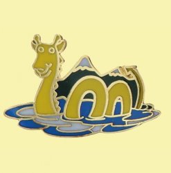 Nessie Loch Ness Monster Themed Enamel Badge Lapel Pin Set x 3