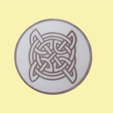 Image 0 of Celtic Endless Knotwork Round Enamel Badge Lapel Pin Set x 3