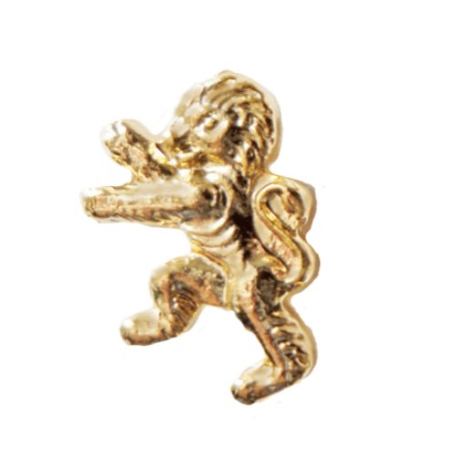 Image 1 of Lion Rampant Gilt Figure Small Enamel Badge Lapel Pin Set x 3