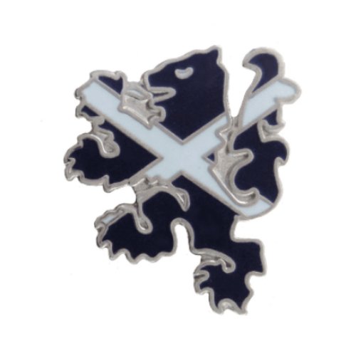 Image 1 of Lion Rampant Figure Saltire Flag Enamel Badge Lapel Pin Set x 3