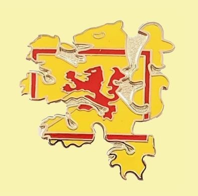 Image 0 of Lion Rampant Figure Flag Enamel Badge Lapel Pin Set x 3