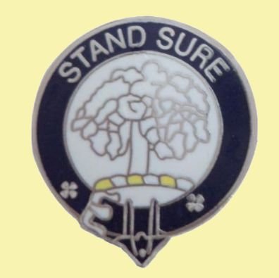 Image 0 of Anderson Clan Blue White Enamel Round Badge Lapel Pin Set x 3