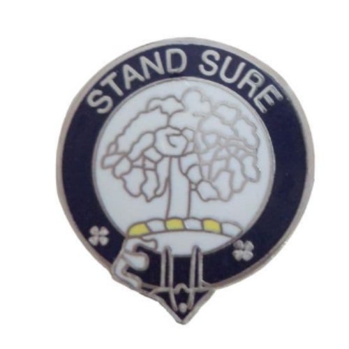 Image 1 of Anderson Clan Blue White Enamel Round Badge Lapel Pin Set x 3