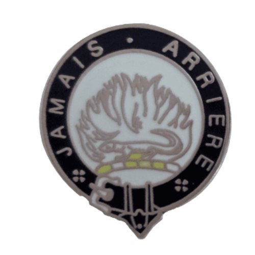 Image 1 of Douglas Clan Blue White Enamel Round Badge Lapel Pin Set x 3