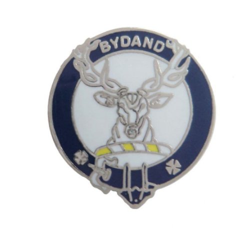 Image 1 of Gordon Clan Blue White Enamel Round Badge Lapel Pin Set x 3