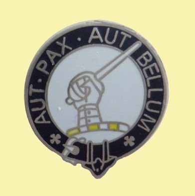 Image 0 of Gunn Clan Blue White Enamel Round Badge Lapel Pin Set x 3