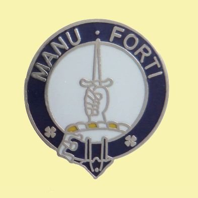 Image 0 of Mackay Clan Blue White Enamel Round Badge Lapel Pin Set x 3