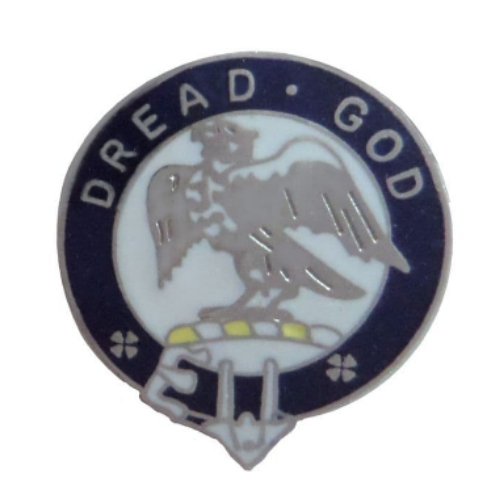 Image 1 of Munro Clan Blue White Enamel Round Badge Lapel Pin Set x 3