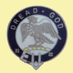 Munro Clan Blue White Enamel Round Badge Lapel Pin Set x 3